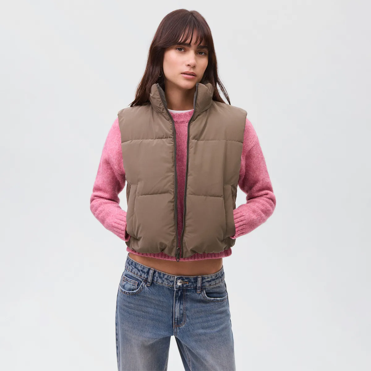 MANGO TEEN - Chaleco Puffer Mujer Mango Teen
