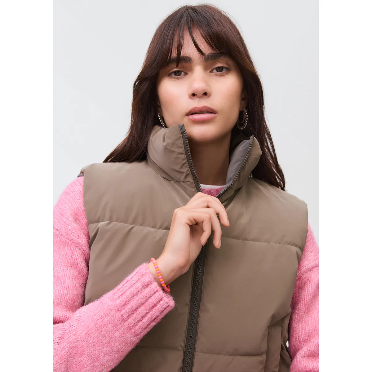 MANGO TEEN - Chaleco Puffer Mujer Mango Teen