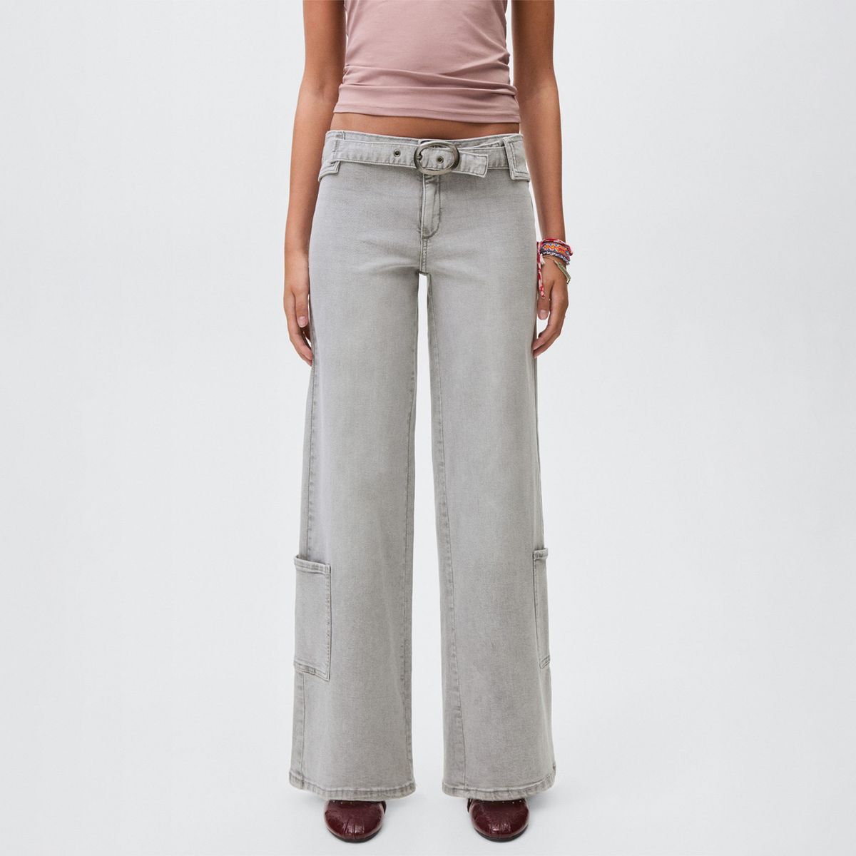 MANGO TEEN - Jean Wide Leg Tiro Bajo Mujer Mango Teen