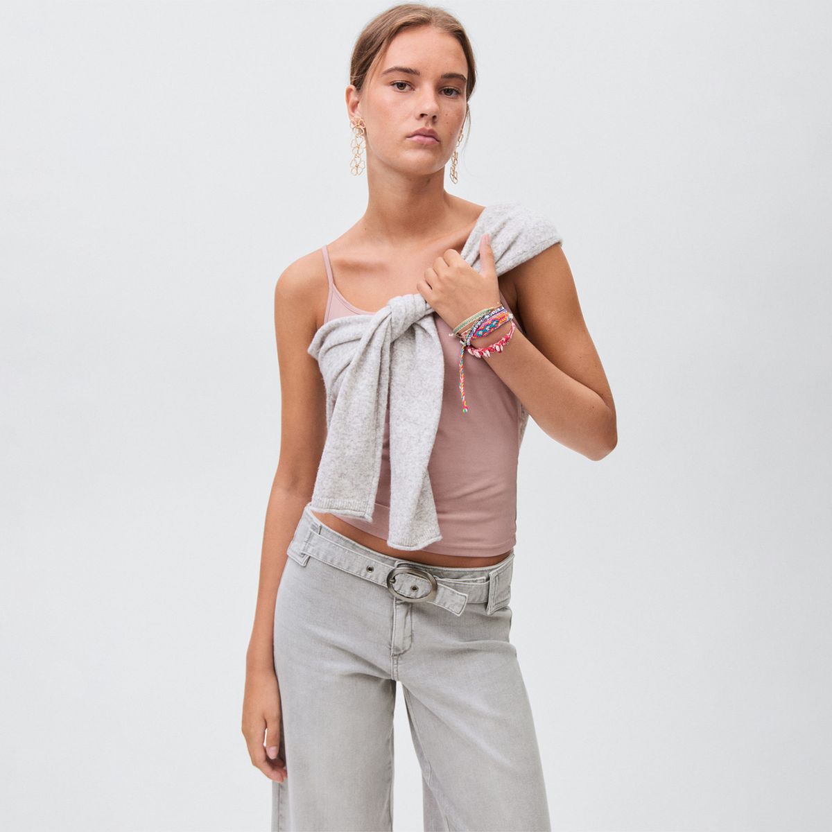 MANGO TEEN - Jean Wide Leg Tiro Bajo Mujer Mango Teen