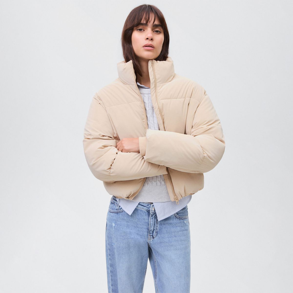 MANGO TEEN - Casaca Puffer Mujer Mango Teen