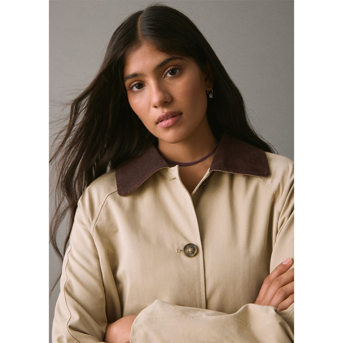 MANGO TEEN - Trench Largo Mujer Mango Teen