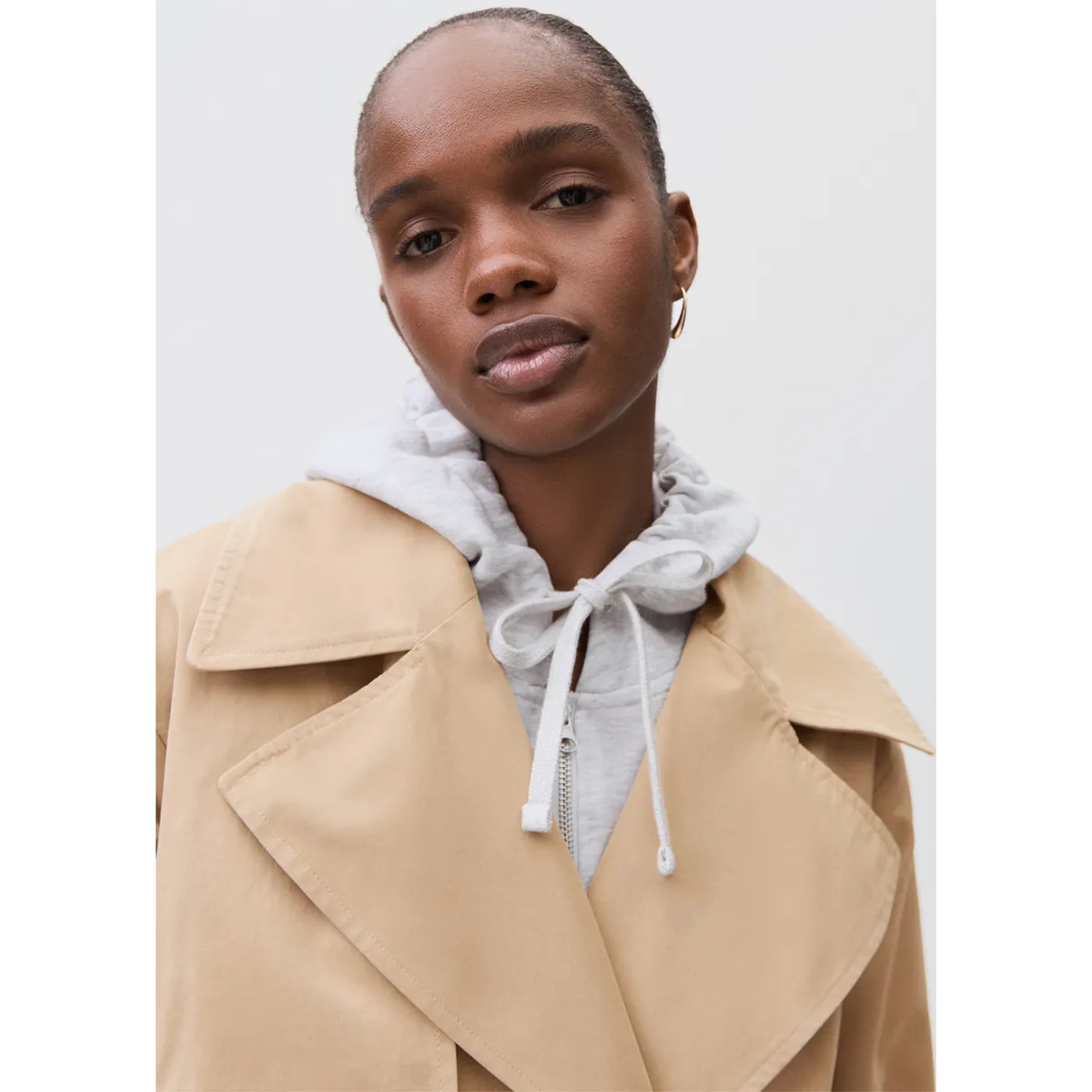 MANGO TEEN - Trench Corto Mujer Mango Teen