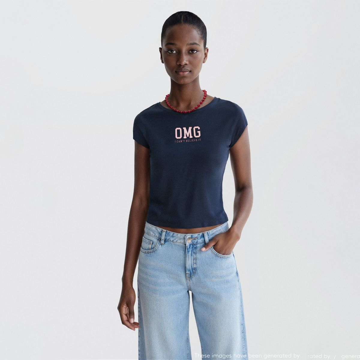 MANGO TEEN - Polo Manga Corta Mujer Mango Teen