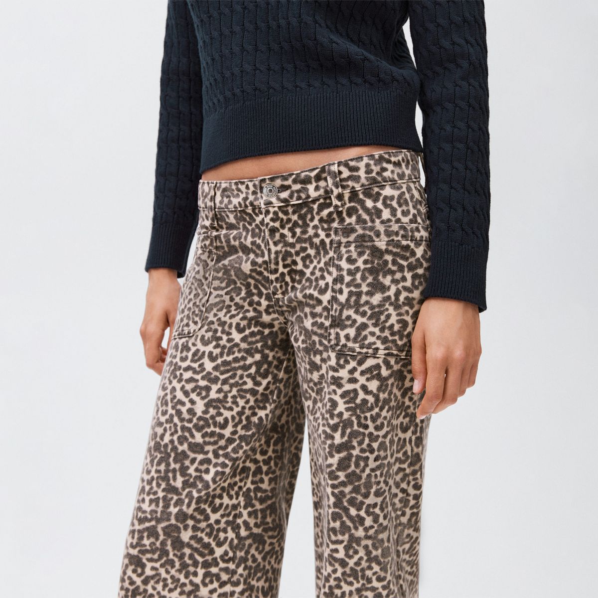 MANGO TEEN - Jean Wide Leg Tiro Medio Mujer Mango Teen