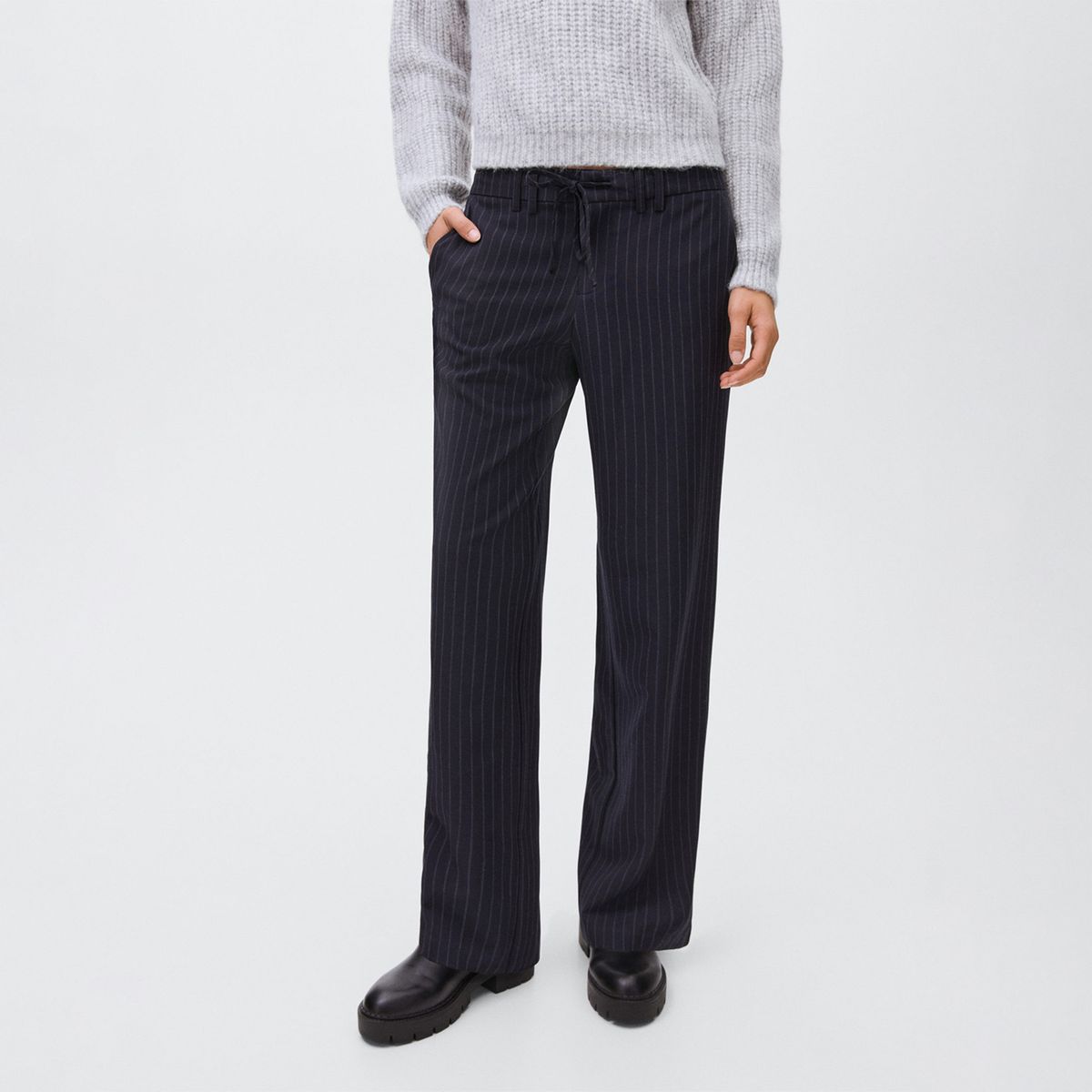 MANGO TEEN - Pantalón Straight Tiro Medio Mujer Mango Teen