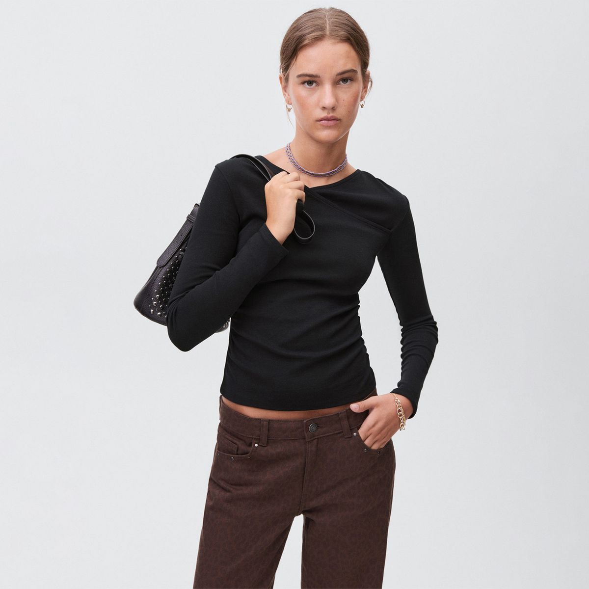 MANGO TEEN - Polo Manga Larga Mujer Mango Teen