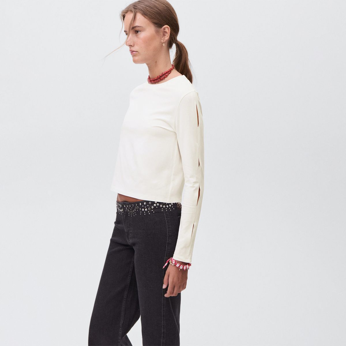 MANGO TEEN - Polo Manga Larga Mujer Mango Teen