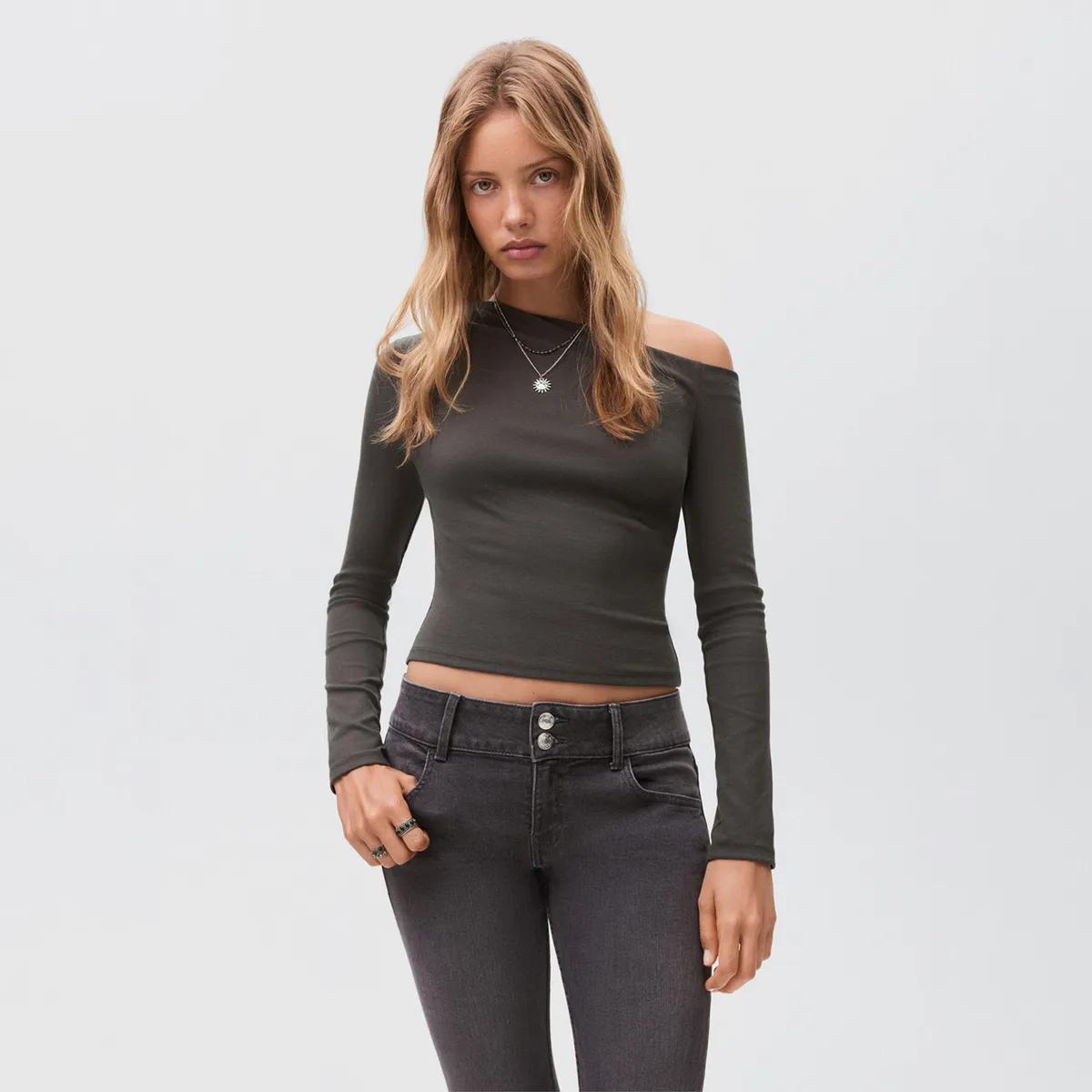 MANGO TEEN - Polo Manga Larga Mujer Mango Teen