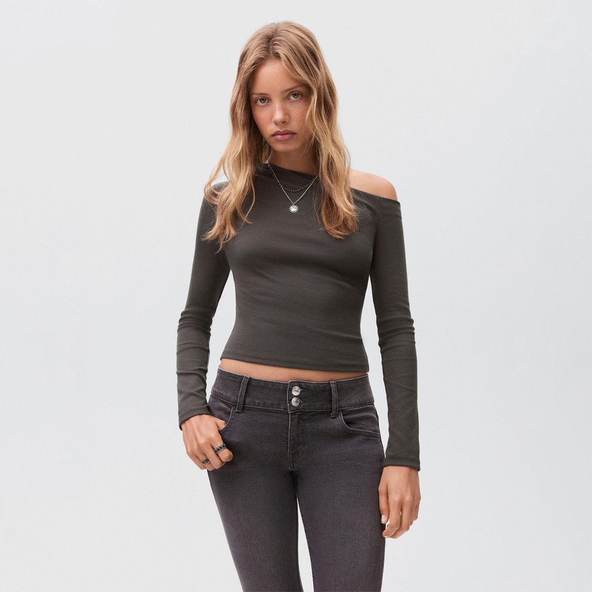 MANGO TEEN - Polo Manga Larga Mujer Mango Teen