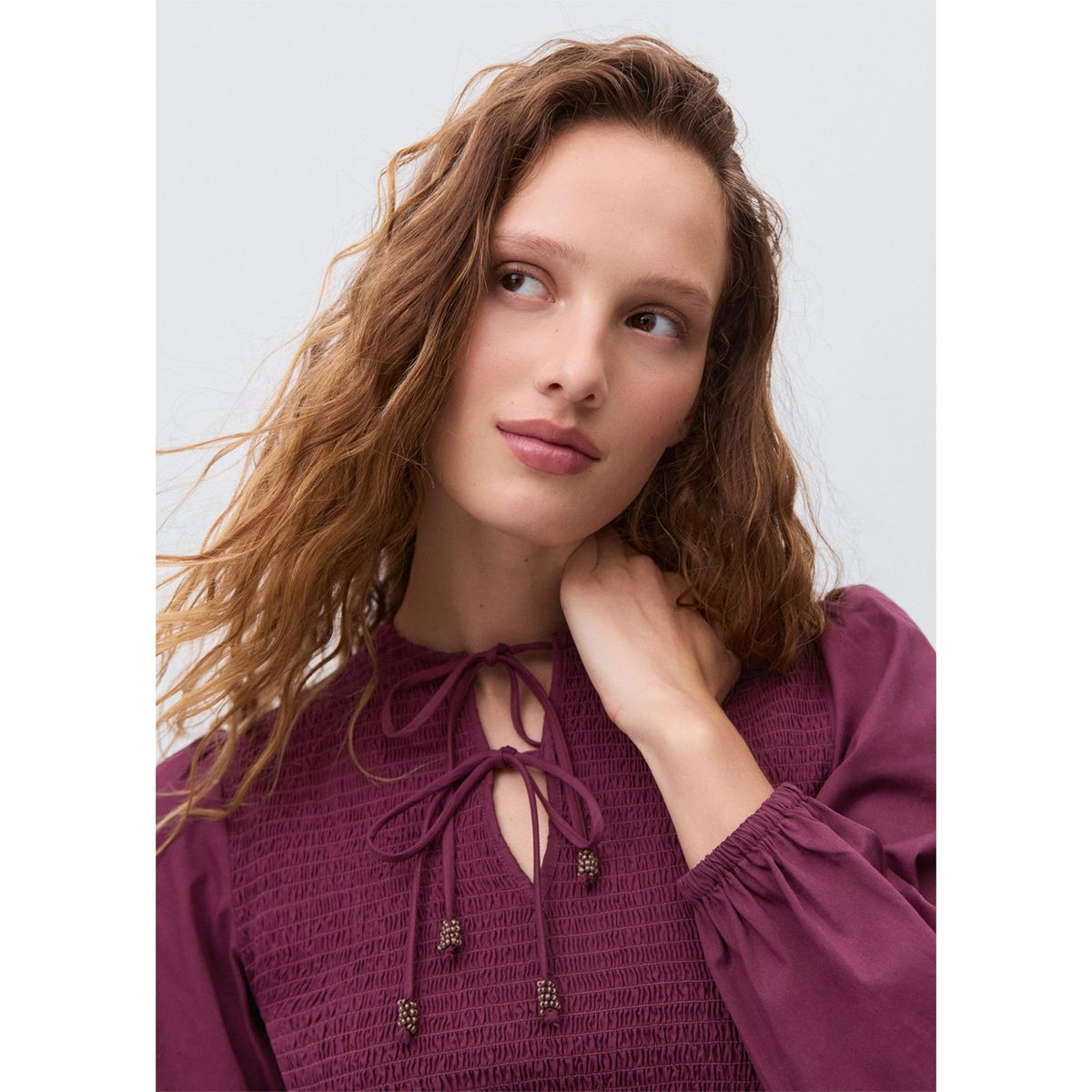 MANGO TEEN - Blusa Manga Larga Mujer Mango Teen