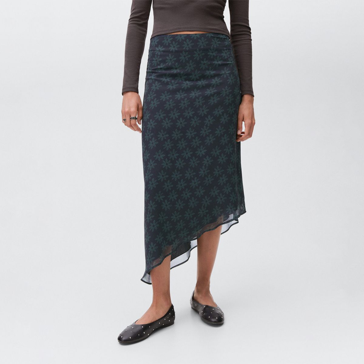 MANGO TEEN - Falda Midi Mujer Mango Teen