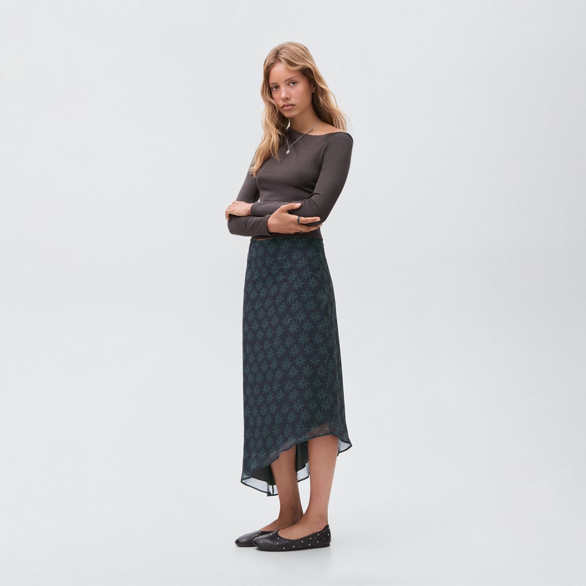 MANGO TEEN - Falda Midi Mujer Mango Teen