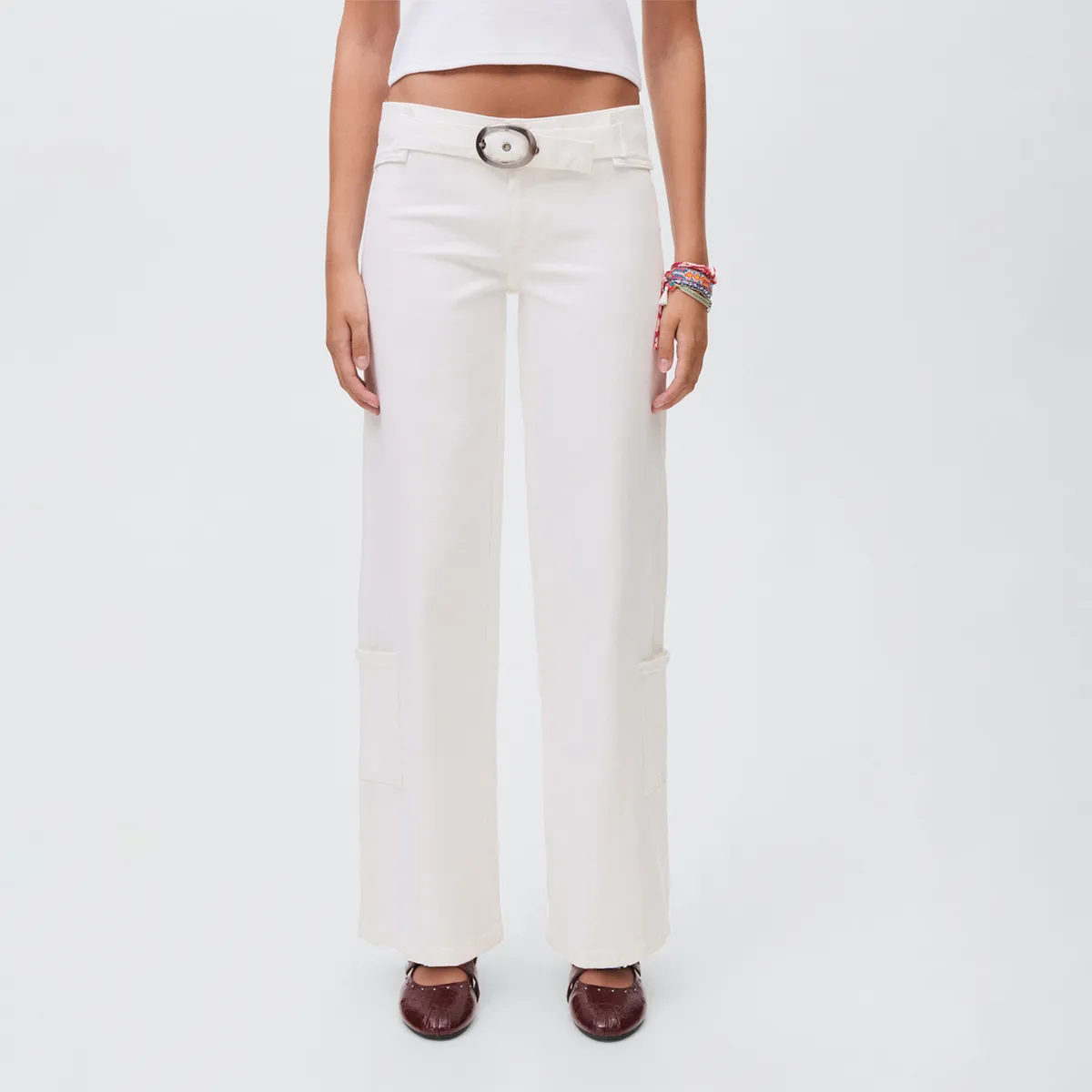 MANGO TEEN - Jean Wide Leg Tiro Bajo Mujer Mango Teen