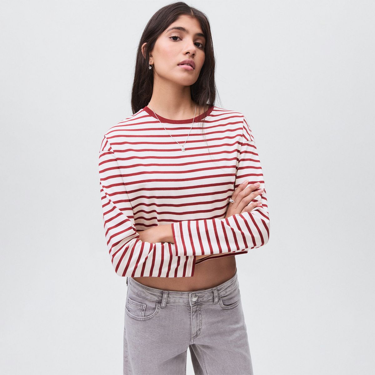 MANGO TEEN - Polo Manga Larga Mujer Mango Teen