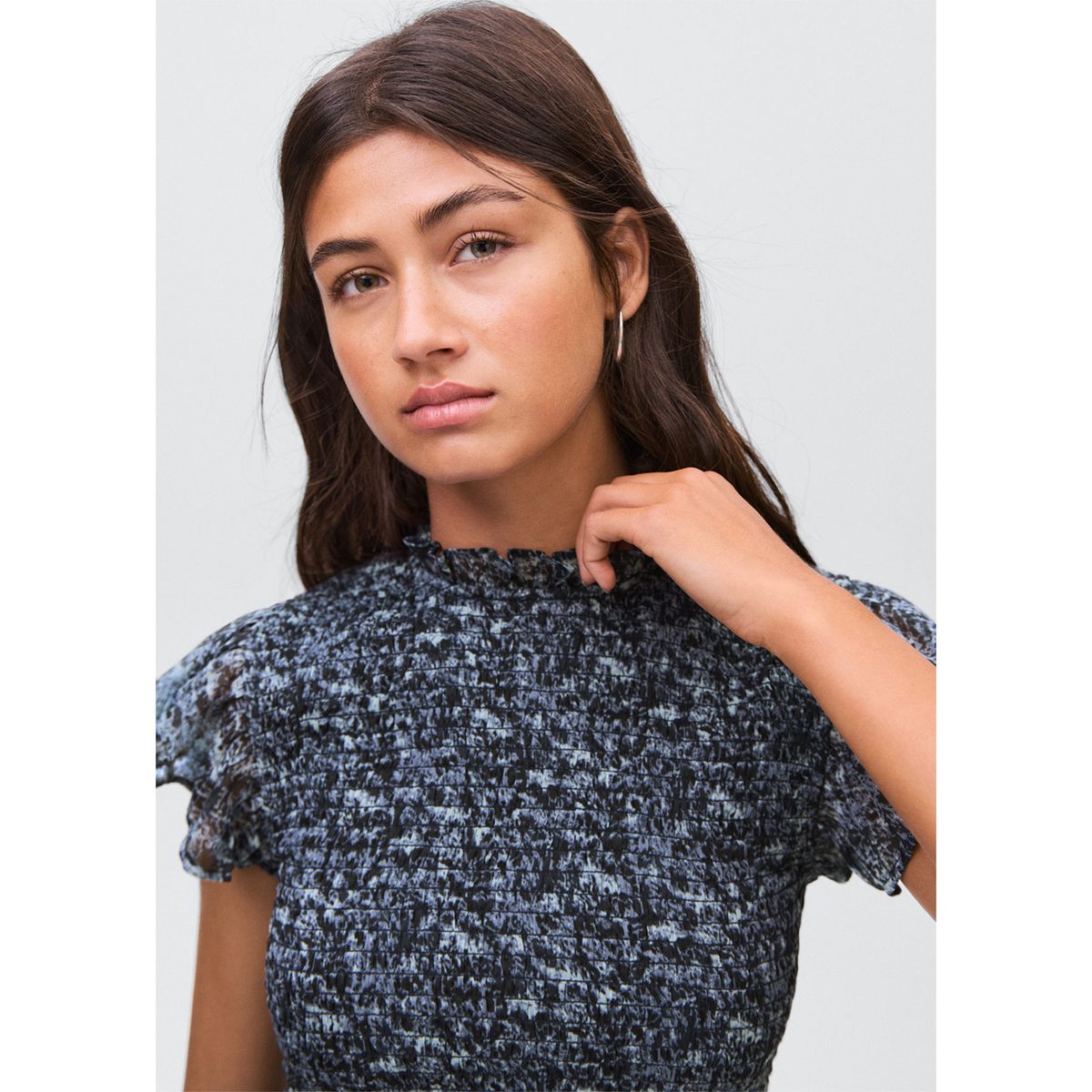 MANGO TEEN - Blusa Manga Corta Mujer Mango Teen