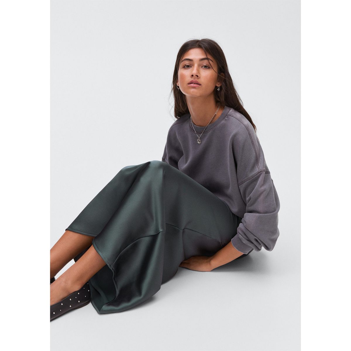 MANGO TEEN - Falda Larga Mujer Mango Teen