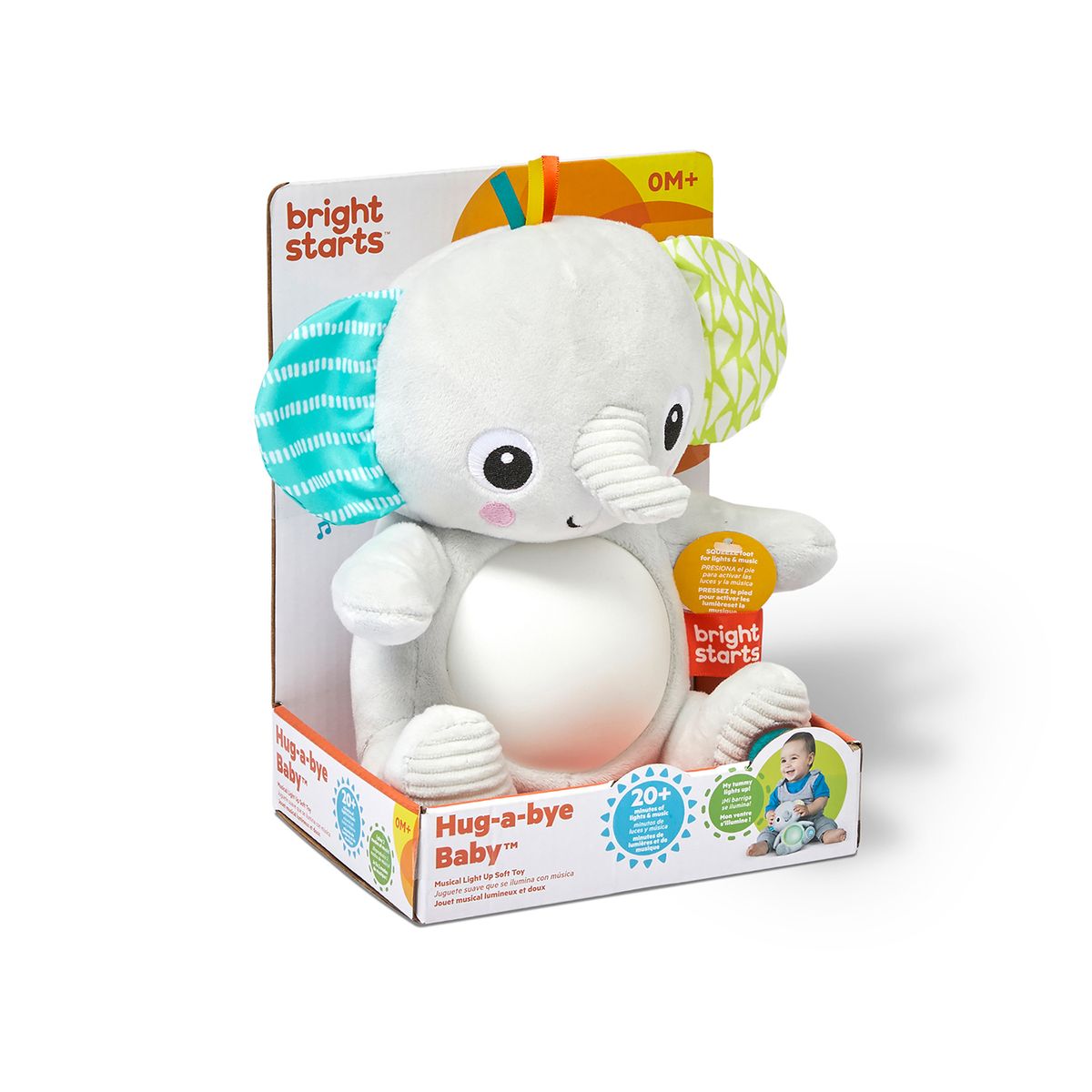 BRIGHT STARTS - Peluche Bebé Hug Baby Elefant