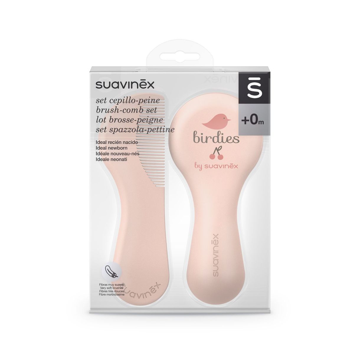SUAVINEX - Set Cepiilo Y Peine Birdies Rosado Suavinex