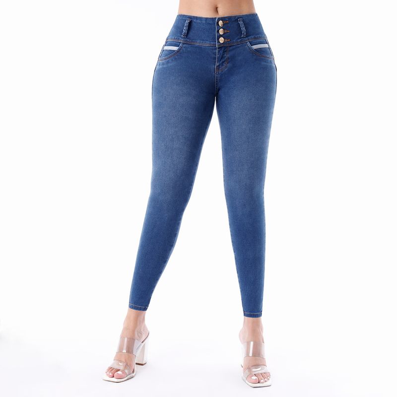 KANSAS - Jean Skinny Tiro Alto Mujer Kansas