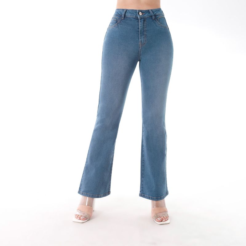 KANSAS - Jean Flare Tiro Alto Mujer Kansas