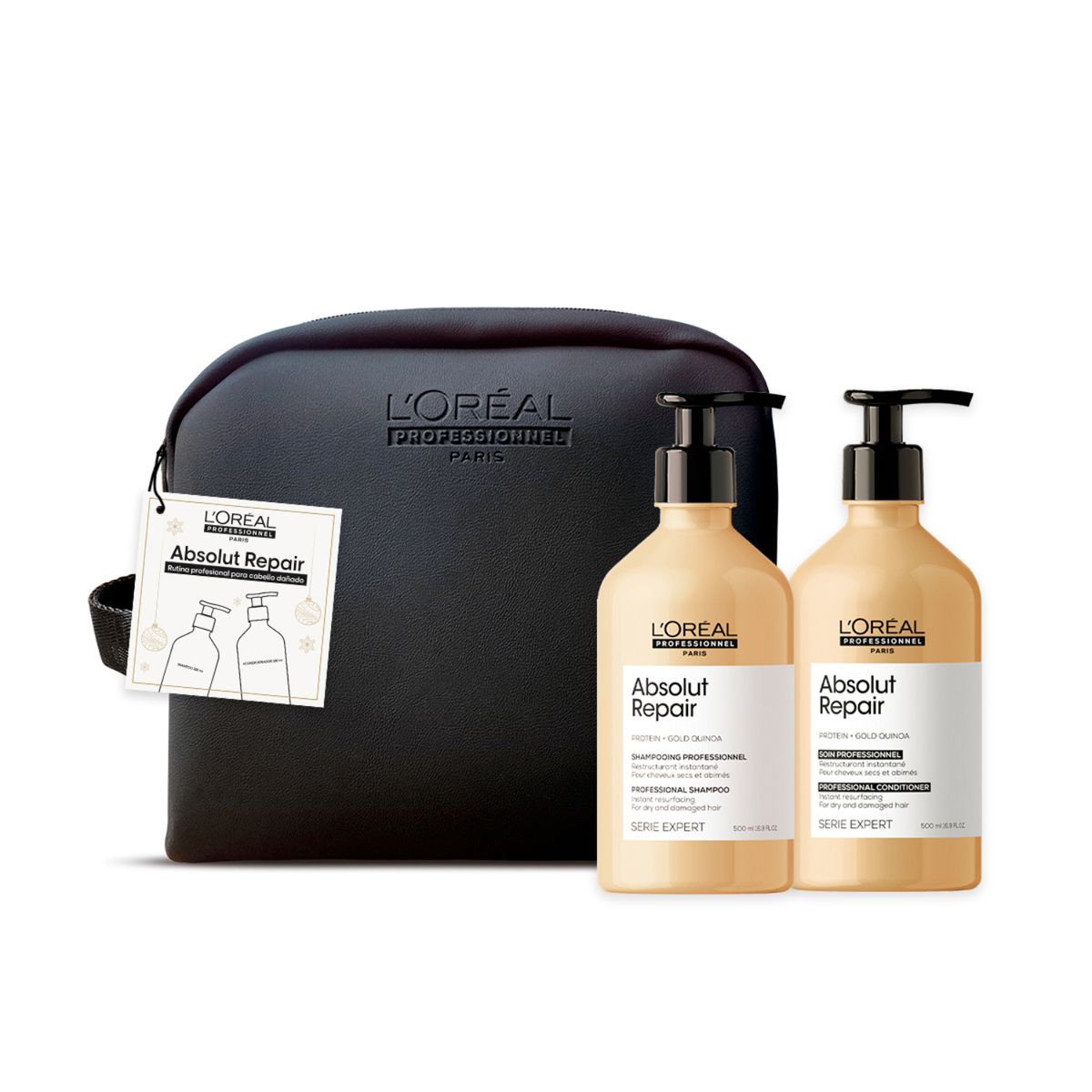 LOREAL PROFESSIONNEL - Pack Loreal Professionnel Absolut Repair: Shampoo 500ml + Acondicionador 500ml Para Cabello Dañado