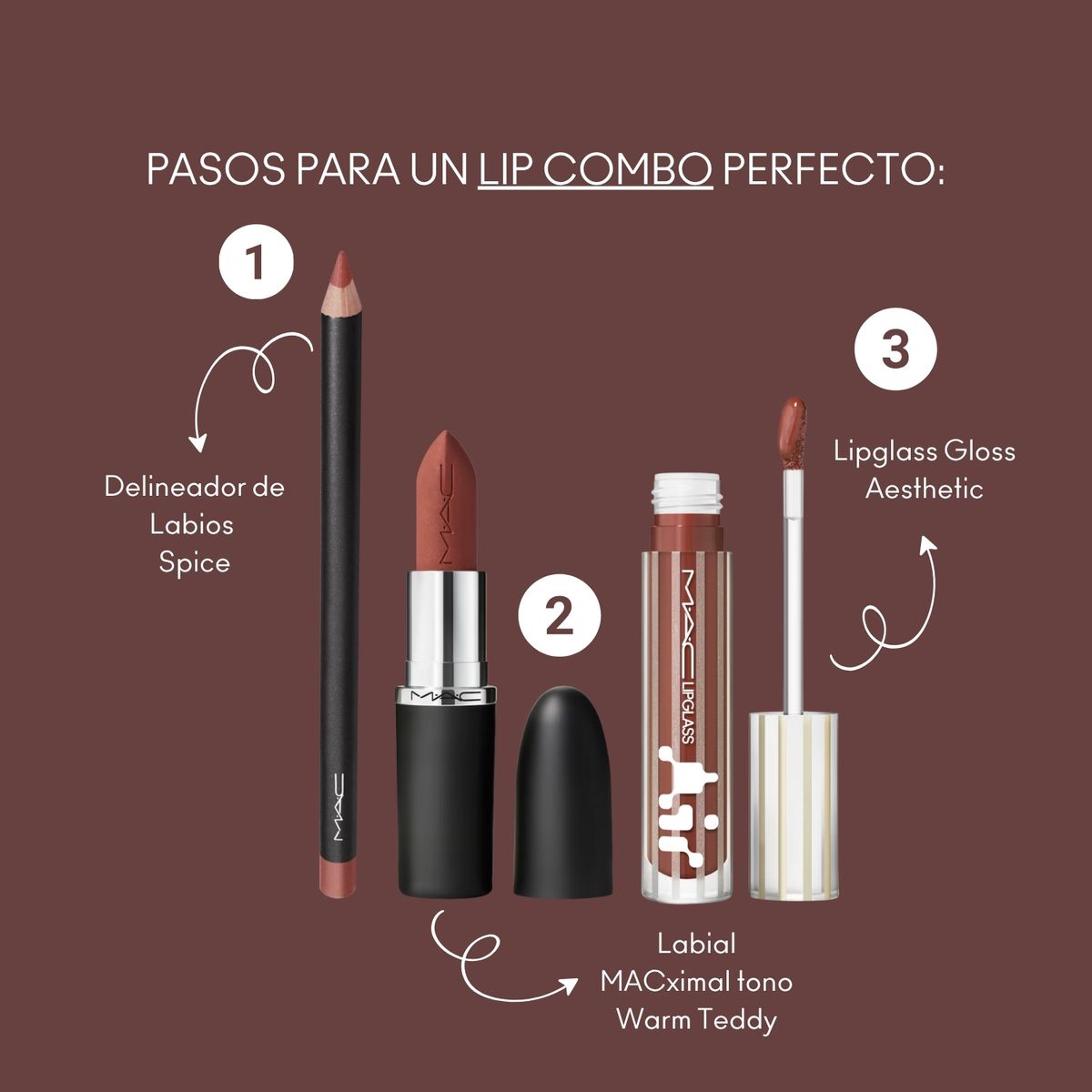 MAC - Lip Combo En Tonos Marrones 