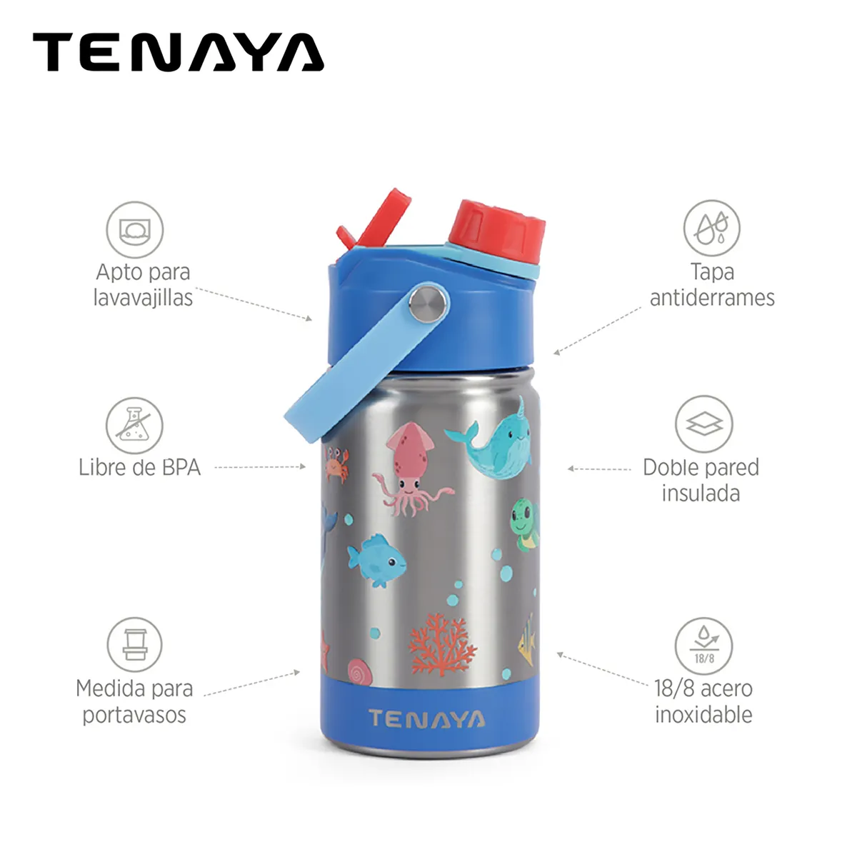 TENAYA - Termo Tomatodo Acero Print 360 ml