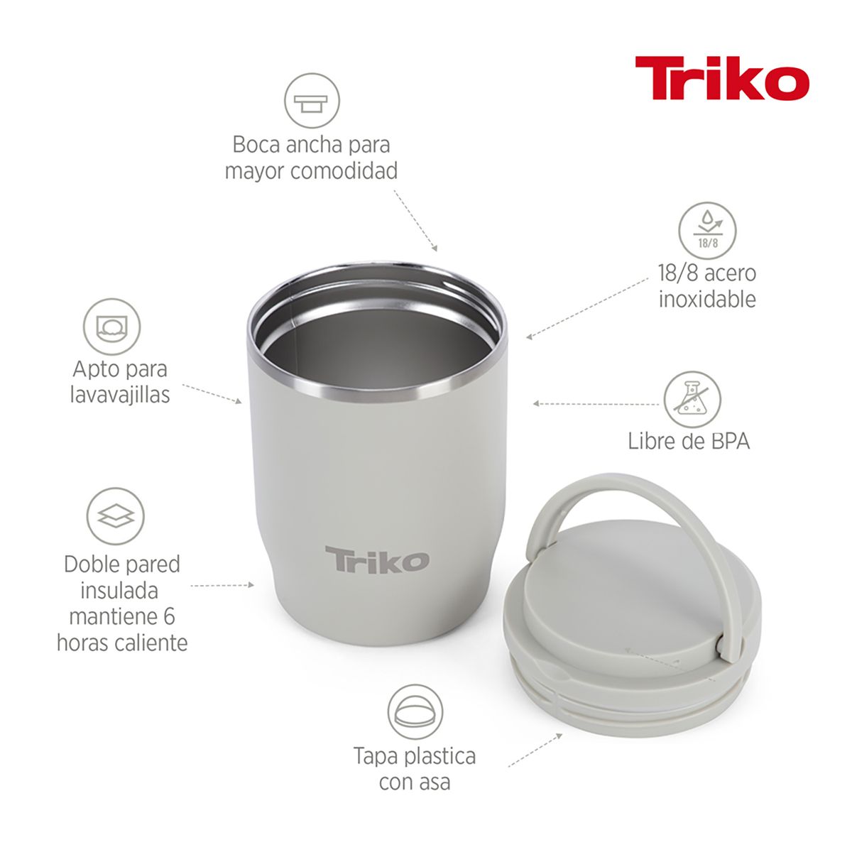 TRIKO - Termo de Comida Acero 950 ml