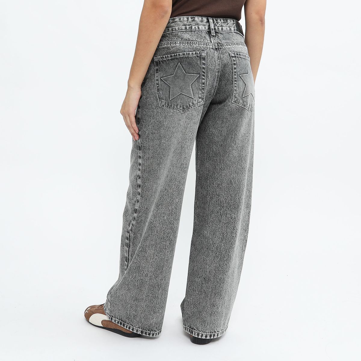 SYBILLA - Jean Wide Leg Tiro Medio Mujer Sybilla