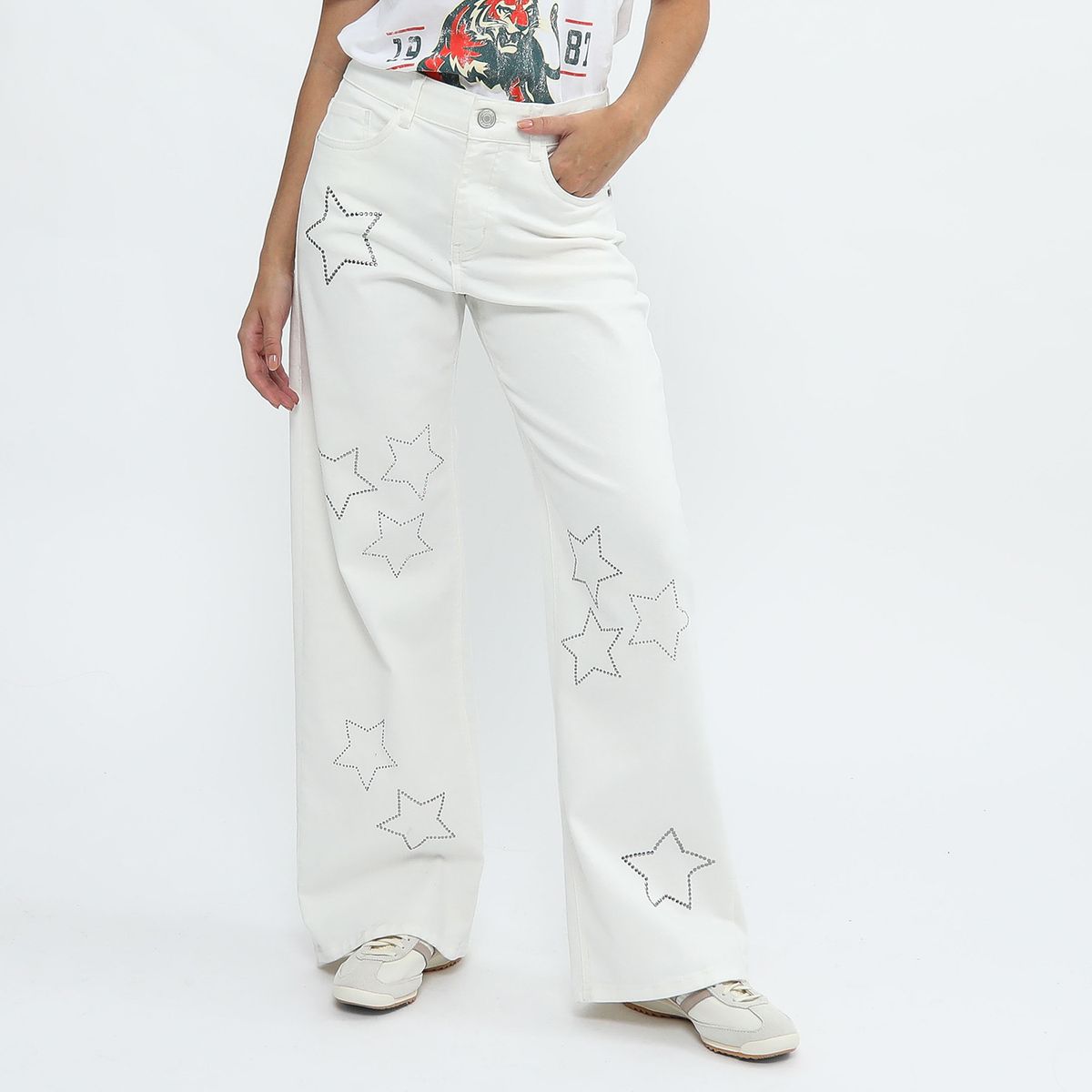 SYBILLA - Jean Straight Tiro Medio Mujer Sybilla