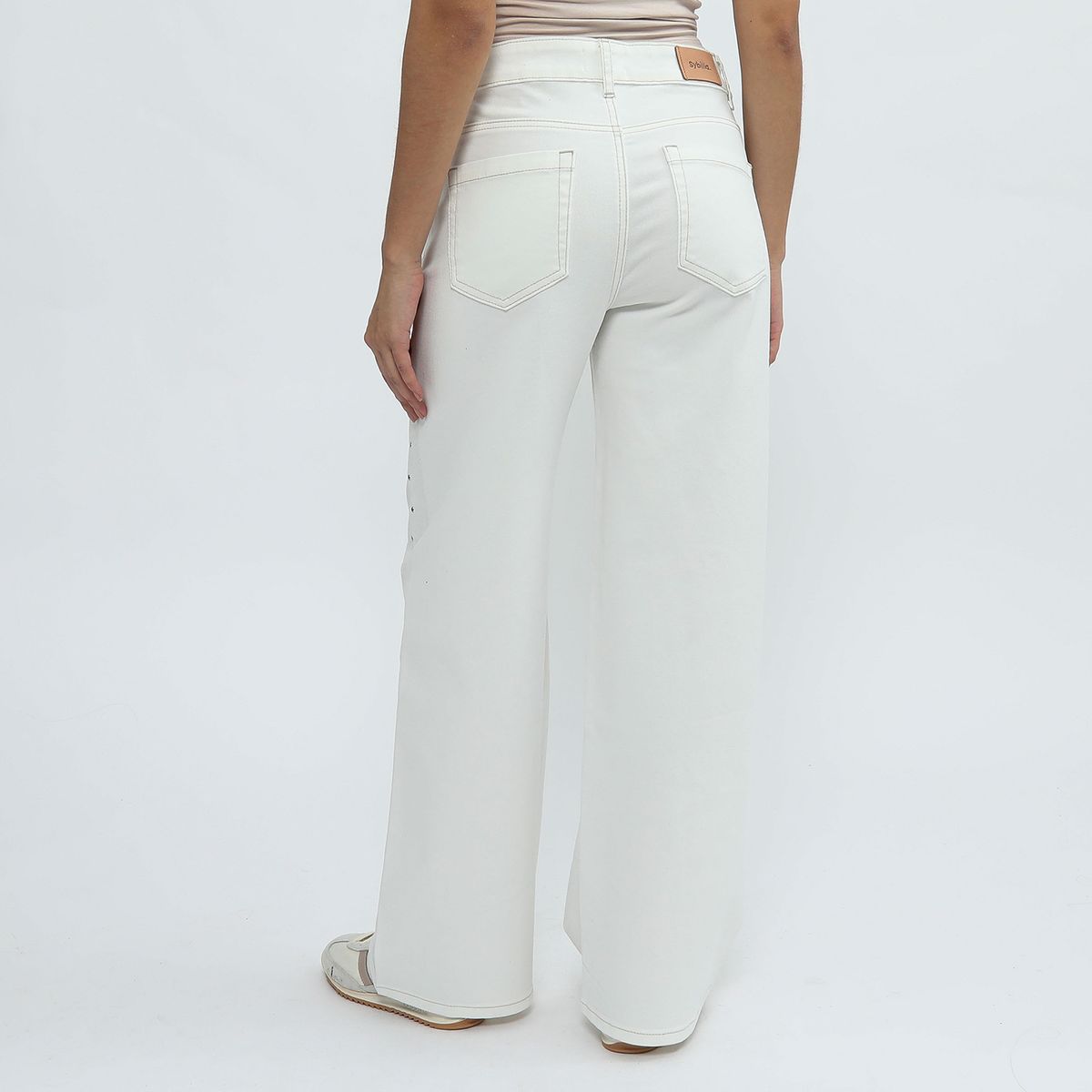 SYBILLA - Jean Wide Leg Tiro Medio Mujer Sybilla