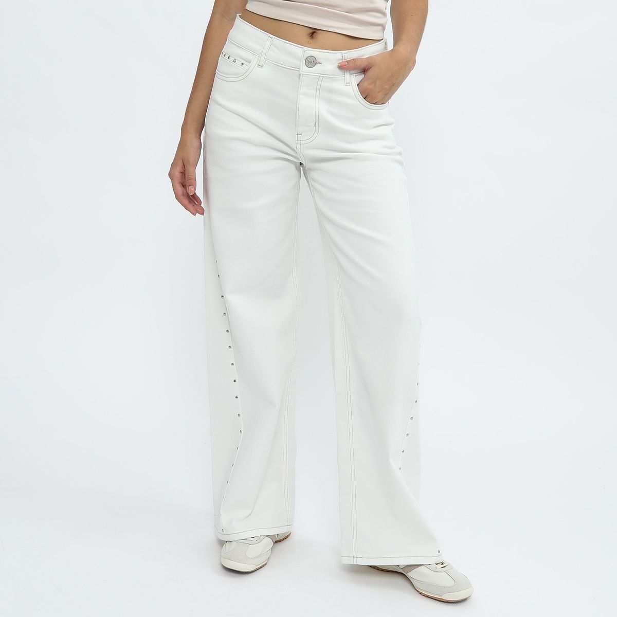 SYBILLA - Jean Wide Leg Tiro Medio Mujer Sybilla