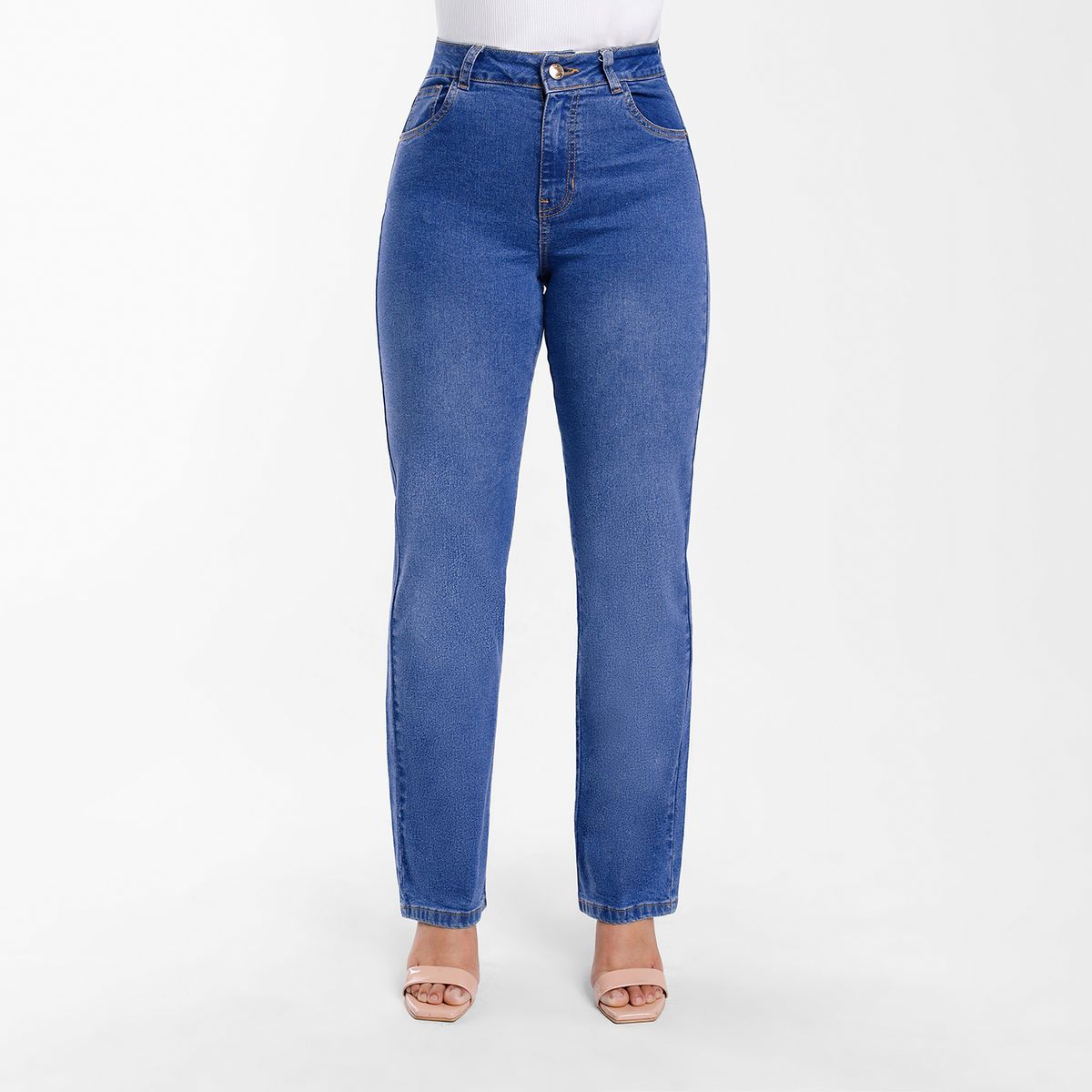 KANSAS - Jean Straight Tiro Alto Mujer Kansas