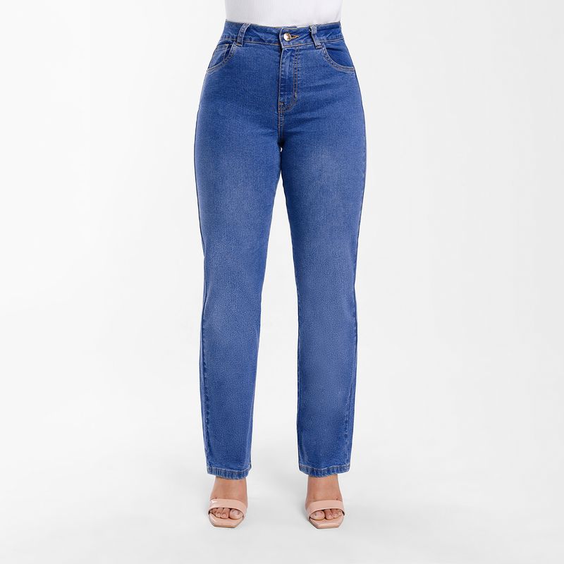 KANSAS - Jean Straight Tiro Alto Mujer Kansas