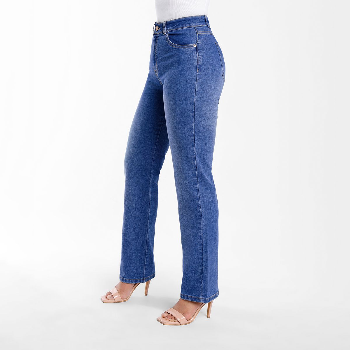 KANSAS - Jean Straight Tiro Alto Mujer Kansas