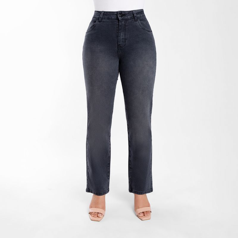 KANSAS - Jean Straight Tiro Alto Mujer Kansas