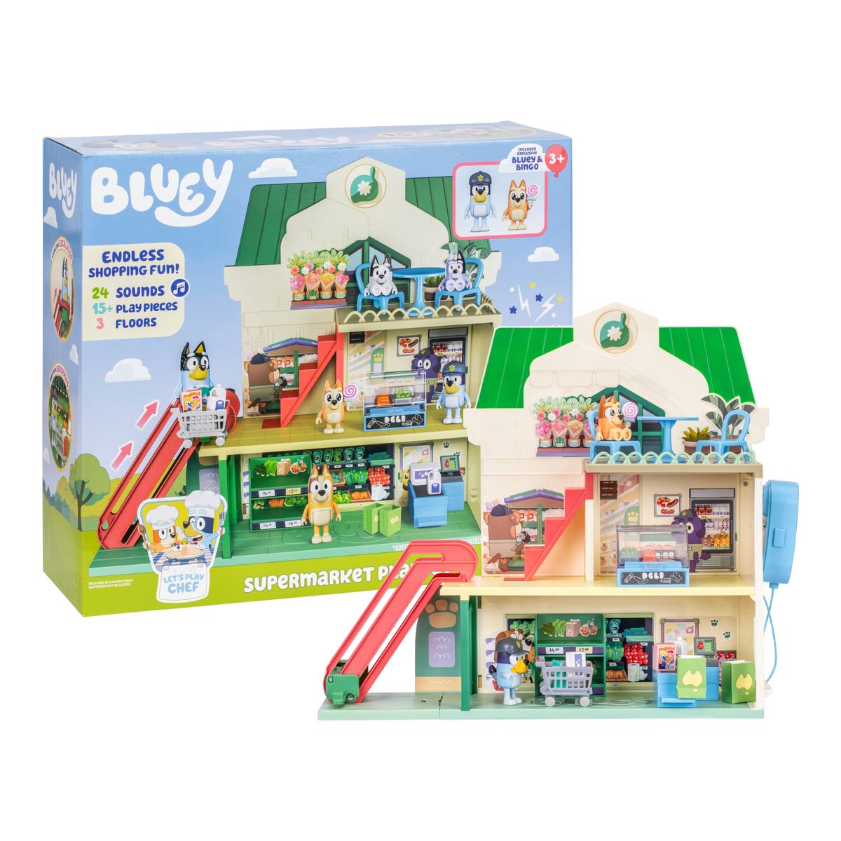 BLUEY - Set De Juego Supermercado Con Sonidos Bluey