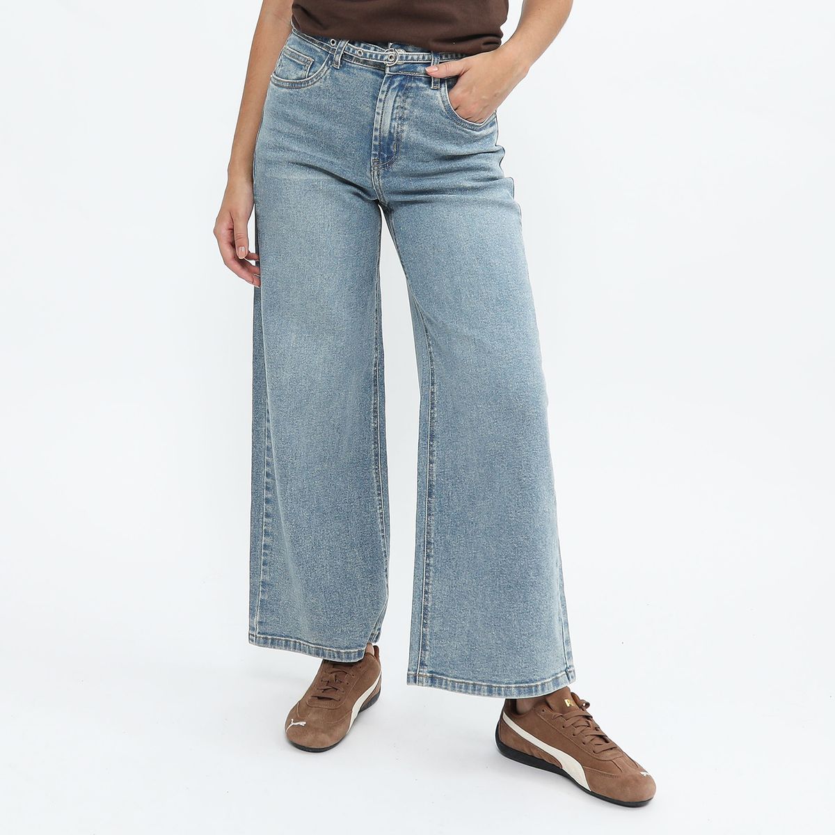 SYBILLA - Jean Straight Tiro Medio Mujer Sybilla