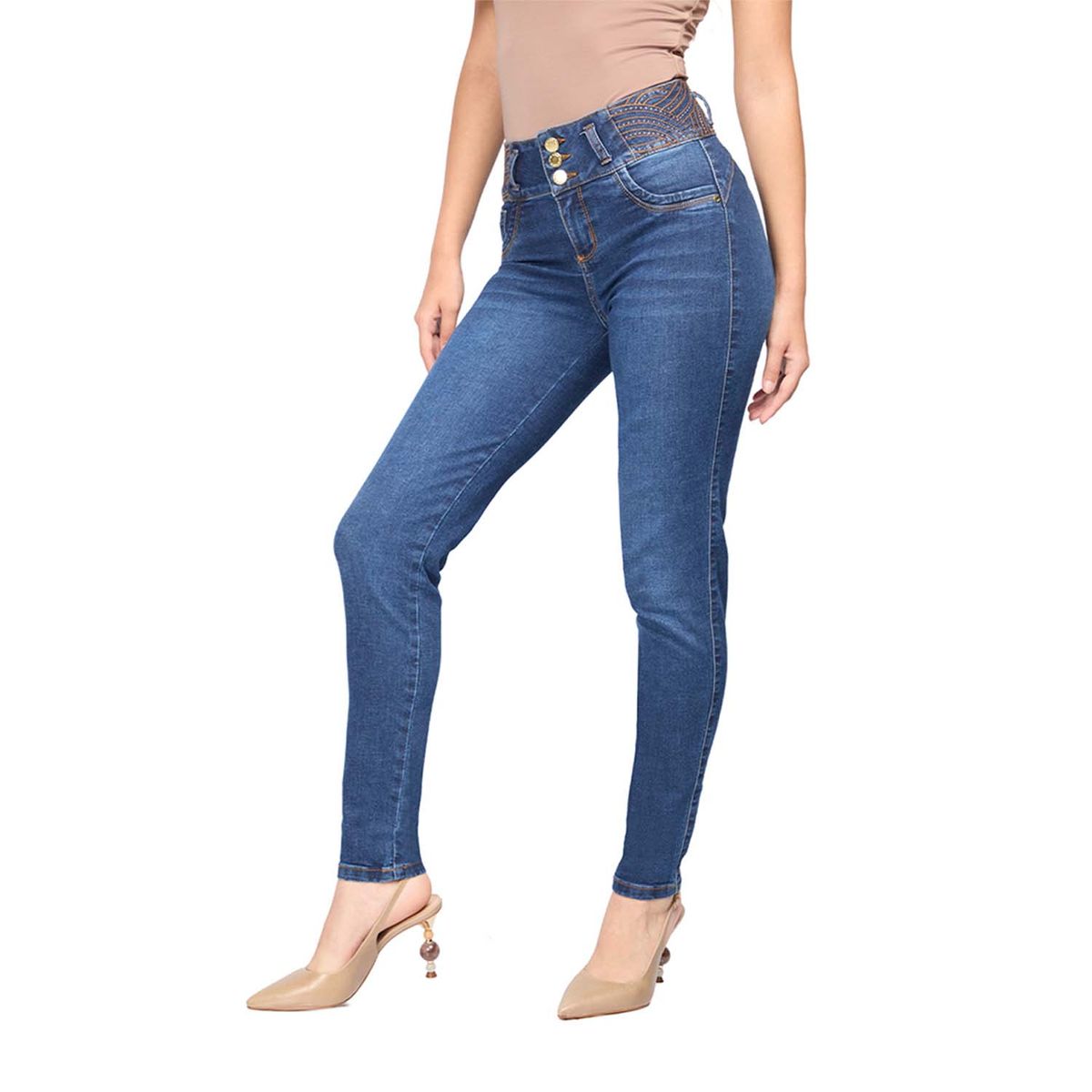 VRP BY VIVIANA RIVAS PLATA - Pantalón Skinny Tiro Alto Mujer VRP By Viviana Rivas Plata