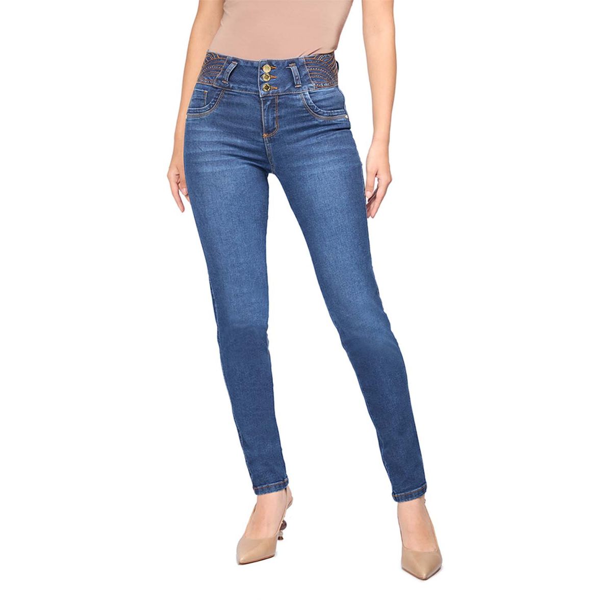 VRP BY VIVIANA RIVAS PLATA - Pantalón Skinny Tiro Alto Mujer VRP By Viviana Rivas Plata