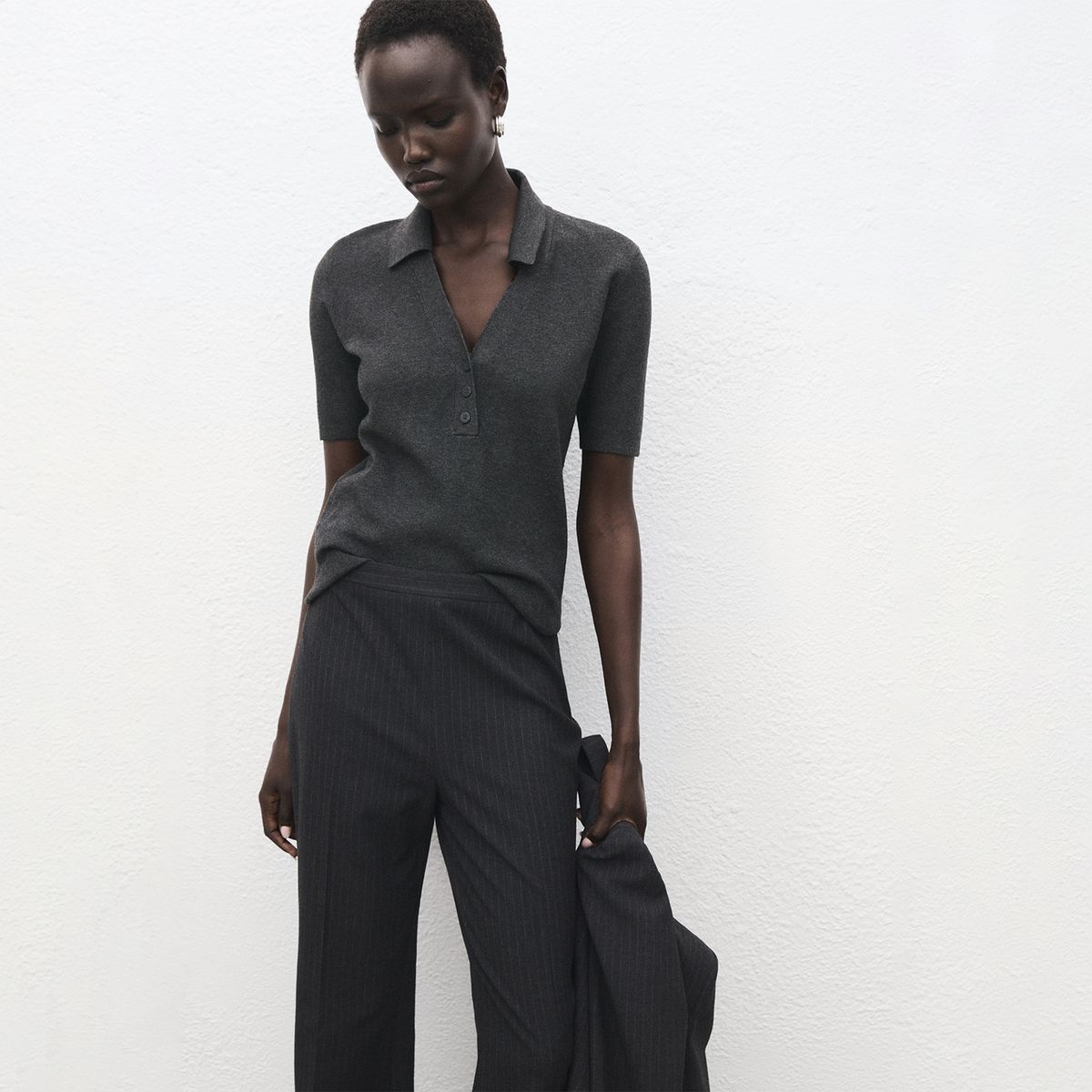 MANGO - Cardigan Manga Corta Mujer Mango