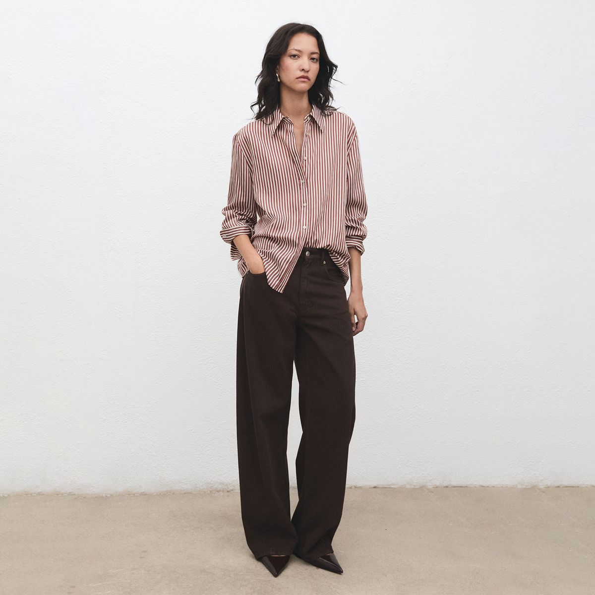 MANGO - Blusa Manga Larga Mujer Mango