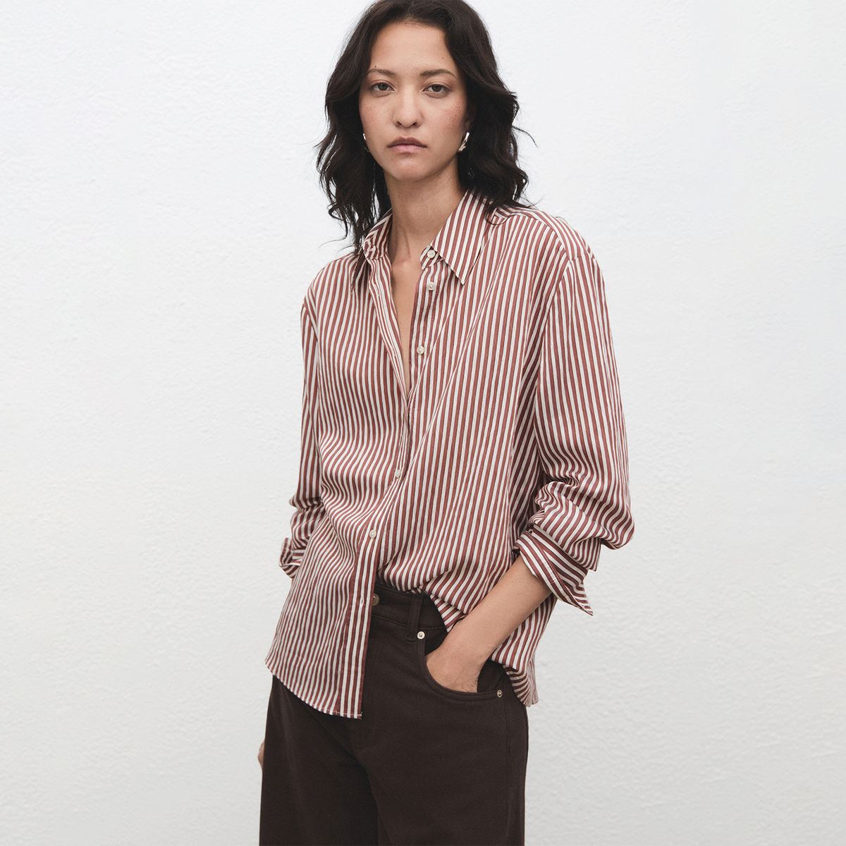 MANGO - Blusa Manga Larga Mujer Mango