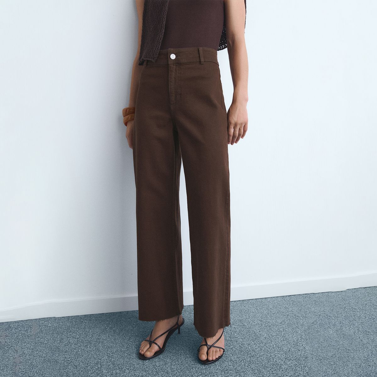 MANGO - Jean Culotte Tiro Alto Mujer Mango