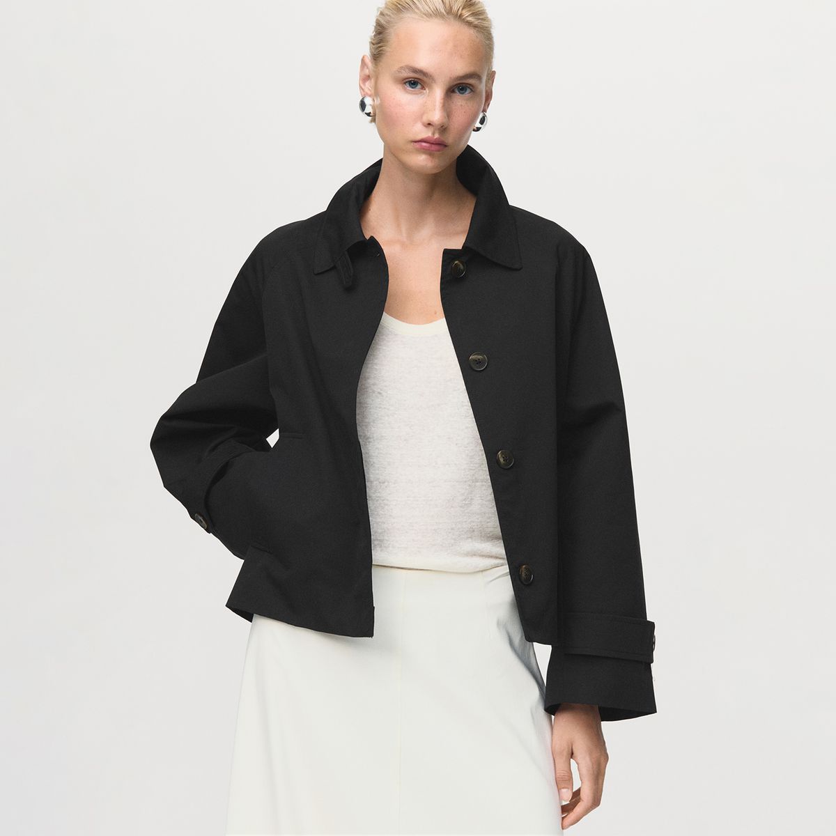 MANGO - Trench Corto Mujer Mango