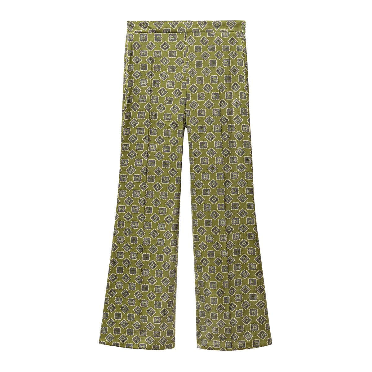MANGO - Pantalón Flare Tiro Alto Mujer Mango