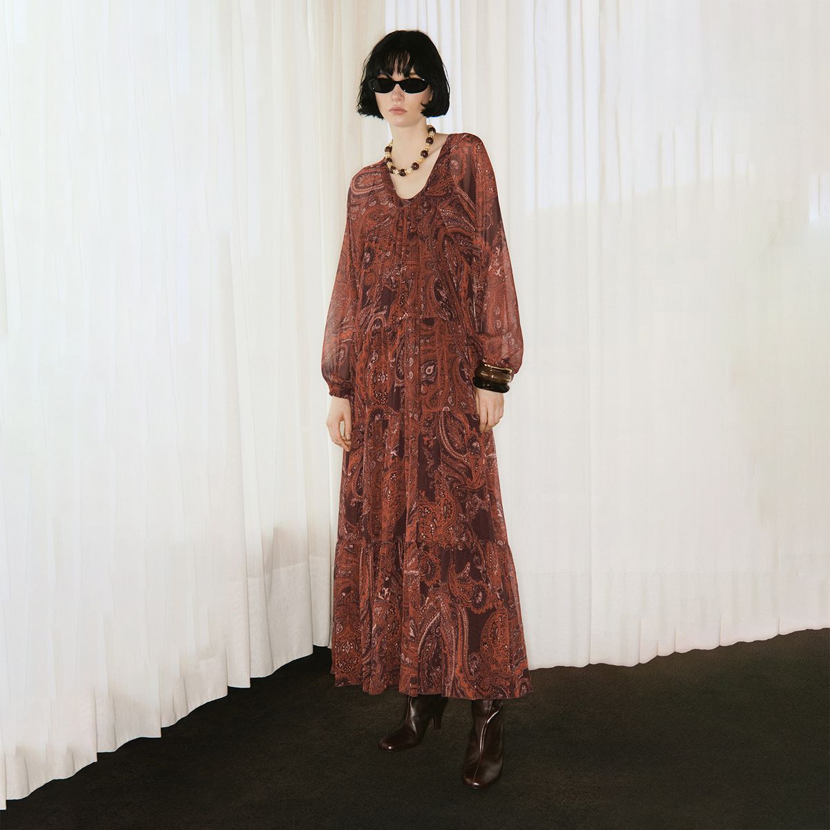 MANGO - Vestido Largo Mujer Mango