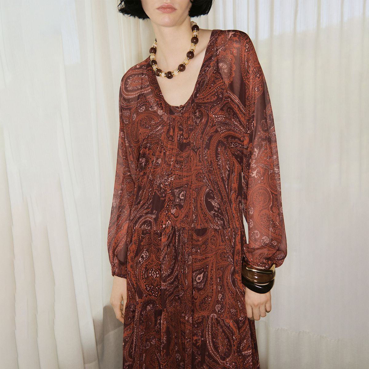 MANGO - Vestido Largo Mujer Mango