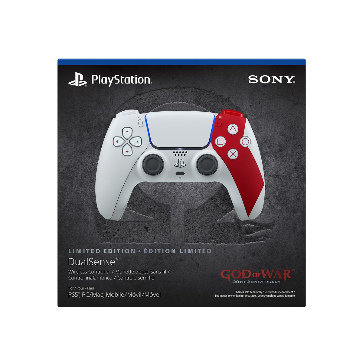 SONY - Control PS5 DualSense God of War 20th Anniversary (Edición Limitada)